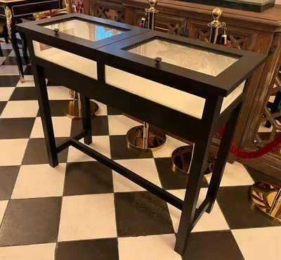 Immagine prodotto di Casa Padrino vetrina in stile country nero / bianco 110 cm