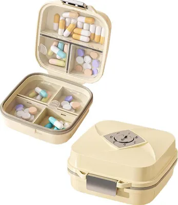 Produktbild von 7-Tage Pillendose mit Doppeletage - 7 Fächer, Wasserdicht & Übersichtlich, Ideal für Reise und Alltag