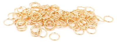 Produktbild von Vintageparts Biegeringe lightgoldfarben glänzend 7mm 100 Stück