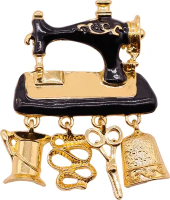 Produktbild von Frauen Vintage Nähmaschine Brosche Pin Hemd Pullover Hals Clip Rucksack Abzeichen