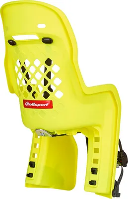 Zdjęcie produktu dla Tylny fotelik dziecięcy POLISPORT Joy FF do montażu na ramie roweru - neonowy żółty/ciemnoszary