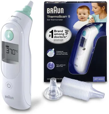 Produktbild von Braun ThermoScan 5 Ohrthermometer professionelle Genauigkeit vorgewärmte 35 49