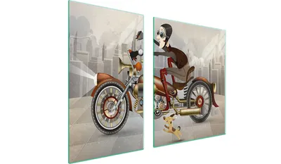 Immagine prodotto di Piastre copri fornello 2 pezzi 100x52 Vetroceramica copri piano cottura vetro tagliere moto grigio