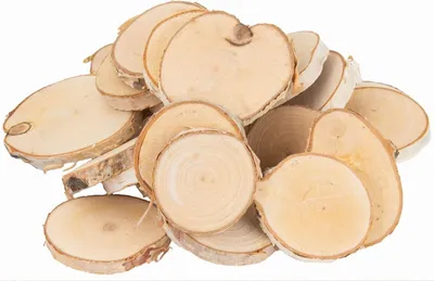 Produktbild von Birkenscheiben Natur rund Ø 3-6cm ca. 250g