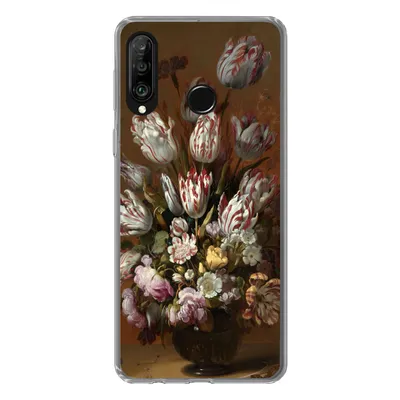 Produktbild von MuchoWow® Handyhülle Schutzhülle Hülle für Huawei P30 Lite Kunst - Blumen - Stillleben - Alte Meister - Vintage Silikon Softcase Handy Hülle - Handyhülle