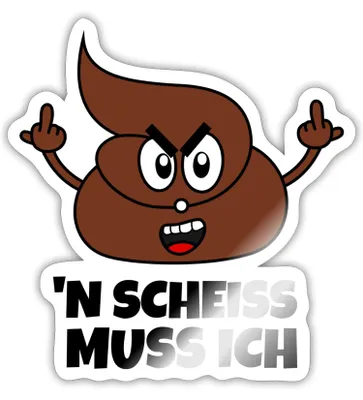 Produktbild von Spreadshirt N Scheiss Muss Ich Lustiger Spruch Witz Sticker Aufkleber, 10 x 10 cm, Weiß glänzend