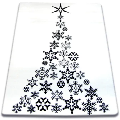 Obrázok produktu pre Koberec XMAS - F792 krémová/čierna biela 100x170 cm