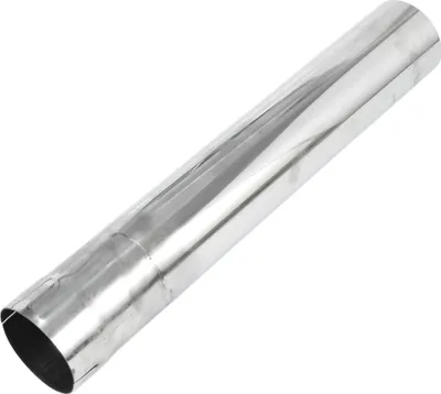 Image de Tube Échappement Droit Mandrin Coupé Pour Bricolage, Tuyau Échappement Personalisé Voiture Modifiée, Tuyauterie 70Mm/2.75" Od 457Mm/18" Longueur Acier Inoxydable T304 Ton Argent