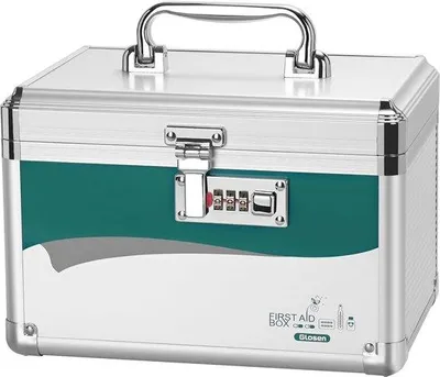 Produktbild von Famanu Medikamentenbox mit Zahlenschloss - Tragbare Aufbewahrungsbox für Medikamente