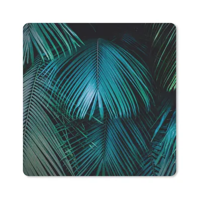 Produktbild von MuchoWow® Mauspad Mousepad Palmen - Dschungel - Blätter 20x20 cm - Mousepads - Maus Mat - Pad - Mausunterlage - Desk Mat - Bureauartikeln