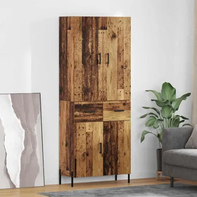 Obrázek produktu pro vidaXL Highboard old wood 69,5 x 34 x 180 cm materiál na bázi dřeva