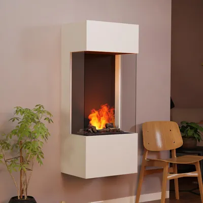 Produktbild von GLOW FIRE Elektrokamin 'OGF 4'| Wasserdampf Kamin mit OMC 400 ohne Holz in weiß | HxBxT: 130x55x40 cm