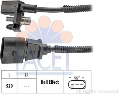 Produktbild von 1 Impulsgeber, Kurbelwelle FACET 9.0443  Italy - OE Equivalent für AUDI