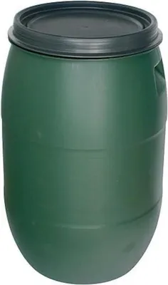 Produktbild von Mehrzweckfass aus Kunststoff mit Deckel 120 Liter, 44,5cm Deckel Ø, Grün, Tonne, Mehrzweckfass, Deckelfass, Weithalsfass, Kunststoffbehälter, Regentonne