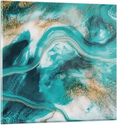 Produktbild von Bilder auf glas - Einteilig - Wasser Meer Ozean - 60x60cm - Glasbilder - Wandbilder - Bilder - zum Aufhängen bereit - Wanddekoration aus Glas - Glas Bilder - Wandbild auf Glas - GAC60x60-5108