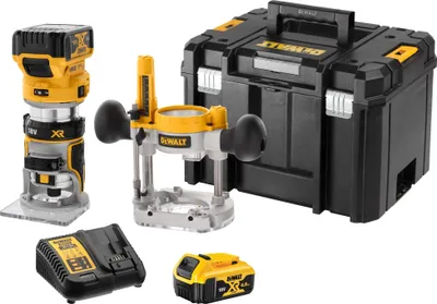 Image de Dewalt Fraiseuse 18V 2W1 8Mm 2X5.0Ah Tstak Dcw604P2