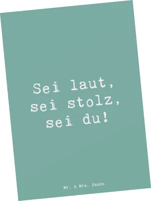 Produktbild von Mr. & Mrs. Panda Postkarte Spruch Sei du Mutig - Meeresbrise - Geschenk, Vertrauem, Ansichtskarte, liebevoll handgefertigt, Fotokarte, Hoffnung, Trost, Ansichtskarten