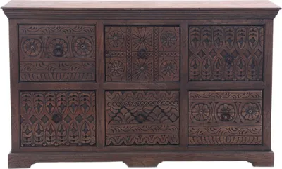 Image de Buffet vintage commode avec tiroirs en bois Mapy