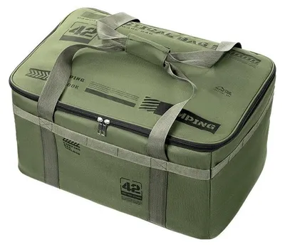 Imagen del producto de Bolsa de almacenamiento para camping de gran capacidad (42 litros) - Bolsa de transporte multifuncional, color verde