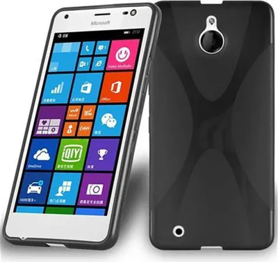 Produktbild von Cadorabo Handyhülle für Nokia Lumia 850 in Schwarz Hülle Schutzhülle TPU Silikon Backcover Case