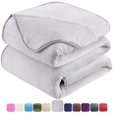 Obrázok produktu pre Elzusha - Teplá deka z fleecu - Sivá - 230x270 cm - Veľmi mäkká a teplá - Obojstranná