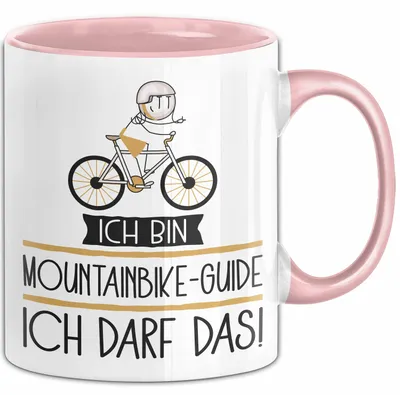 Produktbild von Geschenk für Mountainbike-Guide Tasse Lustige Geschenkidee Geburtstag Ich Bin Mountainbike-Guide Ich Darf Das (Rosa)