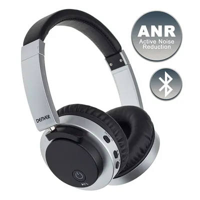 Immagine prodotto di Denver Bluetooth BTN-206 cuffie over-ear con riduzione del rumore, nero argento