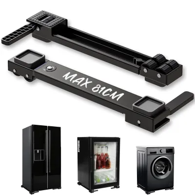 Immagine prodotto di Omgoods - Base mobile per lavatrici - Estendibile da 50 a 80 cm - Facilita il trasporto - Adatta per lavatrici/asciugatrici - Con rotelle - Antivibrazioni - Base per traslochi
