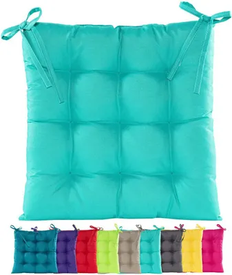 Produktbild von JACK Outdoor Stuhlkissen 38x38cm Lounge Kissen Auflage Wasserfest Sitzkissen Garten Lotus Effekt, Farbe:Aqua