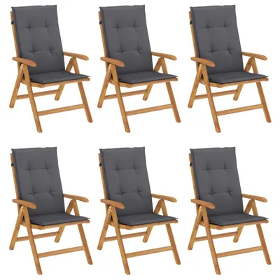Immagine prodotto di vidaXL Sedie da giardino con cuscini 6 pz. Legno massiccio di teak