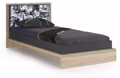 Produktbild von Kinderbett Kindermöbel Garnitur Kinderzimmer Bett Holz Grau Set 7tlg