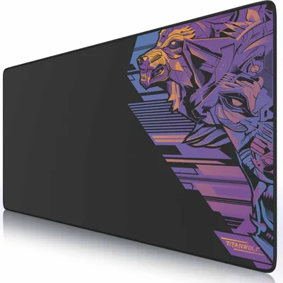 Image de Tapis de souris gaming Titanwolf XXL, 900 x 400 x 3 mm, sous-main, lavable, dos antidérapant, vitesse & précision, Vector Gradient