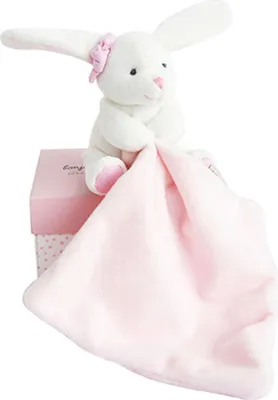 Produktbild von Doudou Geschenkset rosa - Kaninchen mit Fliegenpilz 10 cm