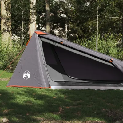 Produktbild von Möbel Tunnelzelt 1 Person Grau und Orange Wasserdicht - Campingzelte &40455