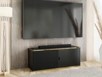 Produktbild von KierMoebel Tv Schrank LUNO 2, Modern Lowboard Schwarz  104,9x42x38,8 cm