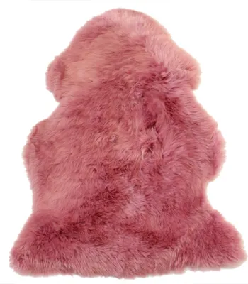 Produktbild von Australisches Merino Lammfell FINN Naturform hochwollig Altrosa LWR 1604 95cm