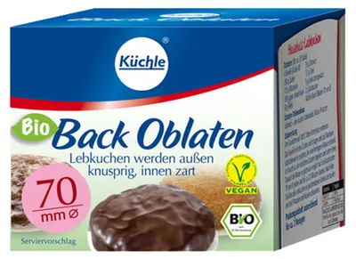 Obrázek produktu pro Organické oplatky na pečení Küchle 70 mm