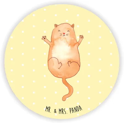 Produktbild von Mr. & Mrs. Panda magnet Katze Umarmen - Gelb Pastell - Geschenk, Katzen, Liebe, Cat, für kühlschrank, pinwand, whiteboardmagnet, pinnwand, Kühlschrankmagnet, Haustier