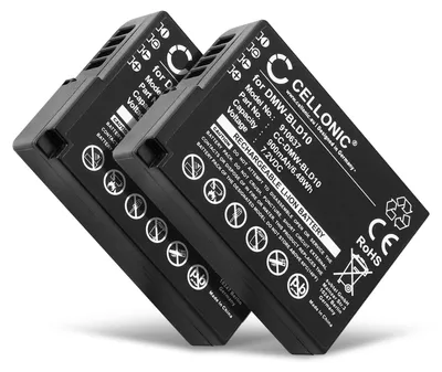 Image de CELLONIC 2x Batterie compatible avec Panasonic Lumix DMC-G3, DMC-GF2