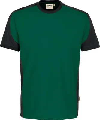 Produktbild von HAKRO T-Shirt Contrast Mikralinar® 290, tanne/anthrazit, M
