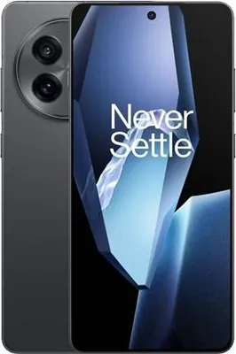 A smartphone is shown with a dark background and a stylized abstract image on the screen.