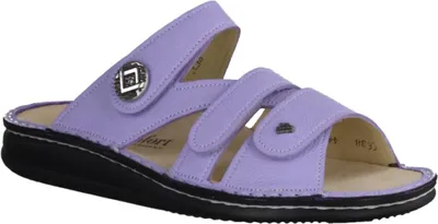 Produktbild von Finn Comfort Agueda, Damenschuhe, bequeme Pantolette, Lavendel, Leder, - Damenschuhe Pantolette / Zehentrenner, Mehrfarbig, leder (nappa) 