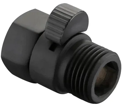 Immagine prodotto di Valvola regolatrice del flusso dell'acqua per doccia - Rubinetto di intercettazione G1/2 - Corpo in ottone - Cartuccia valvola in Vetroceramica - Adatta per soffione doccia e getto bidet - Colore nero
