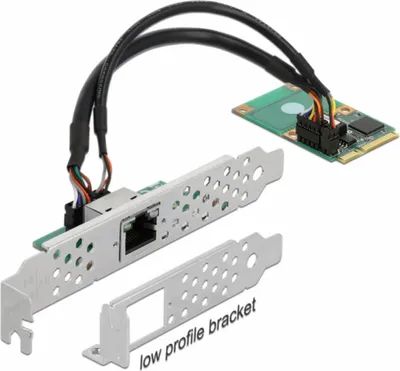 Immagine prodotto di DELOCK Mini PCIe I/O PCIe full size 1 x RJ45 Gigabit LAN
