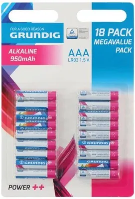 Image de Grundig - AAA / R03 pile alcaline 1,5 V 18 pcs.