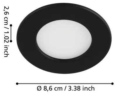 Immagine prodotto di Pannello LED da incasso 300 lumen Ø 8,5 cm IP44 rotondo