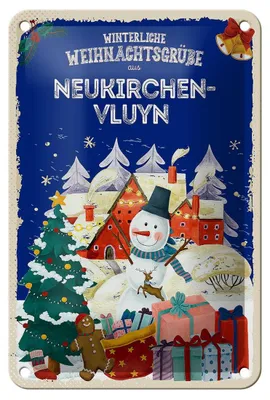 Produktbild von Blechschild Weihnachtsgrüße NEUNKIRCHEN-VLUYN Dekoration 12x18cm