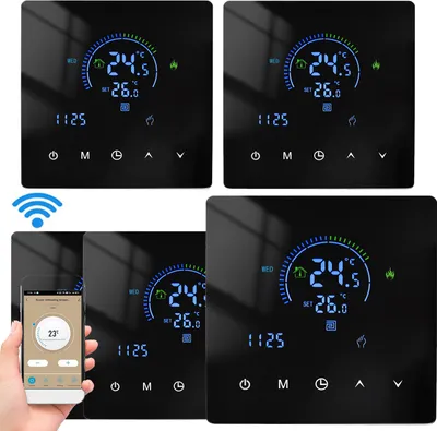 Produktbild von 5X WiFi-Thermostat, Digital LCD Raumthermostat , 16A Elektroheizung Thermostat Wandthermostat Unterputz Fußbodenheizung Innenthermometer,programmierbare App-Fernbedienung Raumthermostate