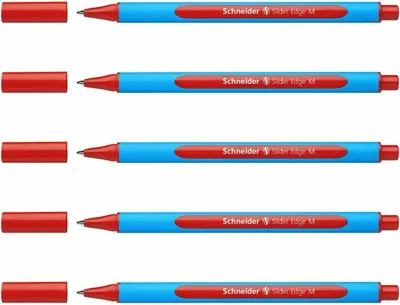 Produktbild von Schneider Kugelschreiber Slider Edge M 5er-Set rot