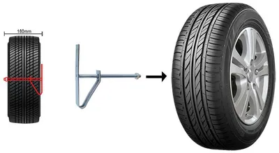 Produktbild von KFZ-Reifenwandhalter-Set, platzsparend, für Reifen bis 180 mm Breite, 2 Stück